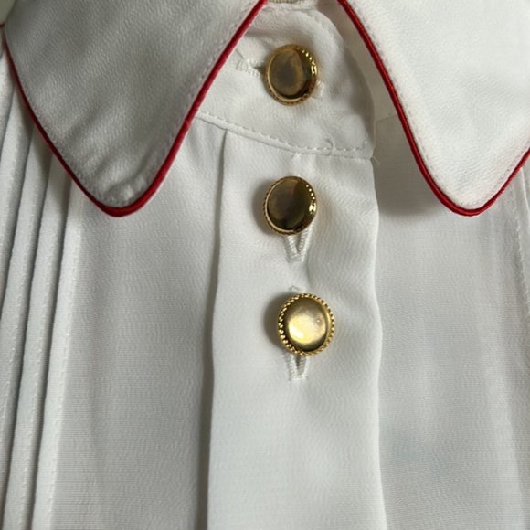 Stylish White Button Down by Collections Internationale style A6603 size 10 - Picture 5 of 7